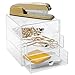 InterDesign 3 Drawer Storage Organizer for Cosmetics, Makeup, Beauty Products and Office Supplies, 4 Pack, Clear