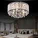 DINGGU 4 Lights Flush Mounted Modern Drum Ceiling Light Chandelier Lamp Fixtures Rain Drop Decoration