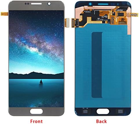 HJSDtech LCD Touch Glass Screen Display Digitizer Assembly Replacement for Samsung Galaxy Note 5 N920 N920f N920t N920a(Gold)