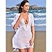 MG Collection Sheer Chiffon V-Neck Swimsuit Cover Up/Beachwear Dress, White