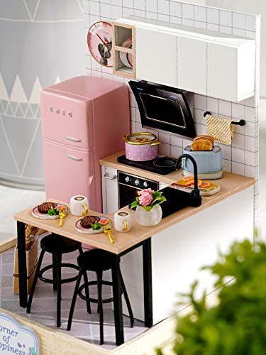 CUTEBEE Dollhouse Miniature with Furniture, DIY Dollhouse Kit Plus Dust Proof, 1:24 Scale Creative Room Idea(Taste of Life) - Image 6