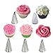 Katoot DIY Rose Petal Icing Piping Nozzles Set Stainless Steel Cake Cream Decorating Tips Baking Bakeware Cupcake Pastry Tools Kit (1)