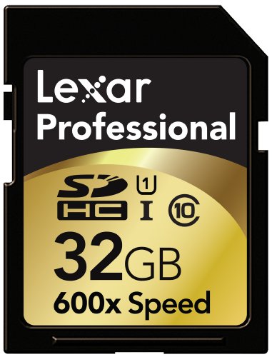 Lexar Professional 600x 32GB SDHC UHS-I Flash Memory Card LSD32GCRBNA6002-2 Pack