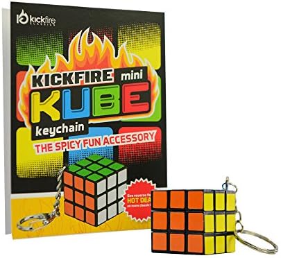 KickFire Mini Kube® Keychain | Perfect Magic Puzzle Cube for Keychains &amp; Toy Collections | Great Color Cube Game to Accessorize Keys, Hook to Backpacks, Bags &amp; More
