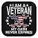 Veteran Gift My Oath Never Expires T-Shirt XL Black