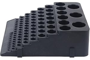 84 Hole Tool Storage Box for CNC Milling Cutters, Large Capacity Polypropylene Organizer Rack with 8.66 x 7.87 x 2.76 in Dime