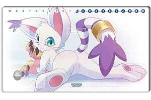 New Mlikemat Playmat Digimon DTCG Mat Tailmon TCG CCG OCG Trading Card Game Mat with Zones + Free Bag (ZD002-274-SM)