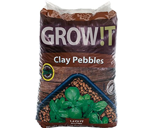 Hydrofarm Grow it Hydroponic Clay Pebbles Grow Media Expanded Porous Rocks 4 Liter Bag - //coolthings.us