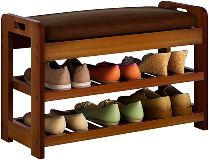 Owenqian Cambio de Banco de Zapatos Imitación de Cuero de Zapatos Mesa