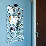 AURALEAP Scarf Organizer, Scarf Hanger 28 Rings, The Best Space Saving Hanger for Scarves,Clothes, Pashminas, Infinity Scarves & Accessories (W17 x L16) (4x7).