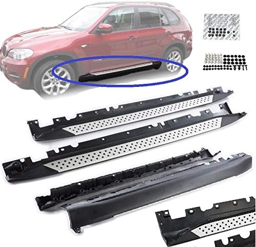 EAX Brand Compatible with BMW E70 X5 07 08 09 10 11 12 13 3.0si 4.8i xDrive 30i 48i 35d 50i Replacement for Aluminum Running Board Step xDrive35d/xDrive35i/xDrive50i/xDrive30i Sport Utility 4-Door