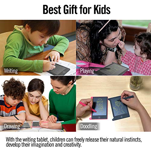 AKAMATE 2 Pack LCD Writing Tablet, 4.4 inch Electronic Writing Drawing Board Doodle Pad, Digital Smart Paper Drawing Tablet Gifts for Kids Ages 3+ (Pink+Black) - Thumbnail 7