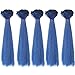 5pcs/lot,15x100cm Straight Deep Blue Synthetic Doll Hair Wefts for Handcraft BJD Blythe Pullip Doll's Wig