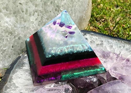 Medium Orgonite Crystal Pyramid \ Violet Flame Alchemy