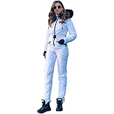 Yousify Womens Onesie Ski Suit Winter Outdoor Sports Waterproof Snowsuit Jumpsuits Jacket