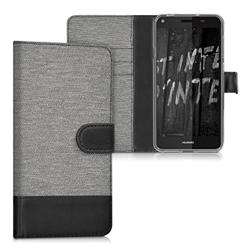 Kwmobile wallet case canvas cover for huawei y5 ii (201…