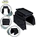 Perfect Life Ideas TV Remote Holder Couch Arm Tray Organizer, 6 Pockets, Black