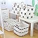LANGYASHAN Square Storage Baskets Waterproof Canvas Children Laundry Nursery Hamper for Shelves Gift Baskets Toy Organizer Room Decor (Square alphabet)