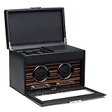 WOLF Roadster Double Watch Winder with Storage