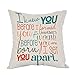 Moslion Bible Verse Pillow,Home Decorative Throw Pillow Cover I Knew You in The Womb Cotton Linen Cushion for Couch/Sofa/Bedroom/Livingroom/Kitchen/Car 18 x 18 inch Square Pillow case