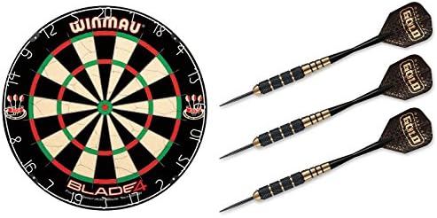 Viper Razorback Sisal Fiber Bristle Dartboard Measuring 18" in Diameter and 1.5" D with 100% Staple &amp; Harrows Voodoo Brass Steel Tip Dart Free Spider Toys