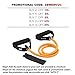 REEHUT Single Resistance Band Exercise Tube with Handle, Door Anchor and Manual, for Resistance Training, Physical Therapy, Home Workouts, Fitness, Pilates,Boxing Strength Training - Orange