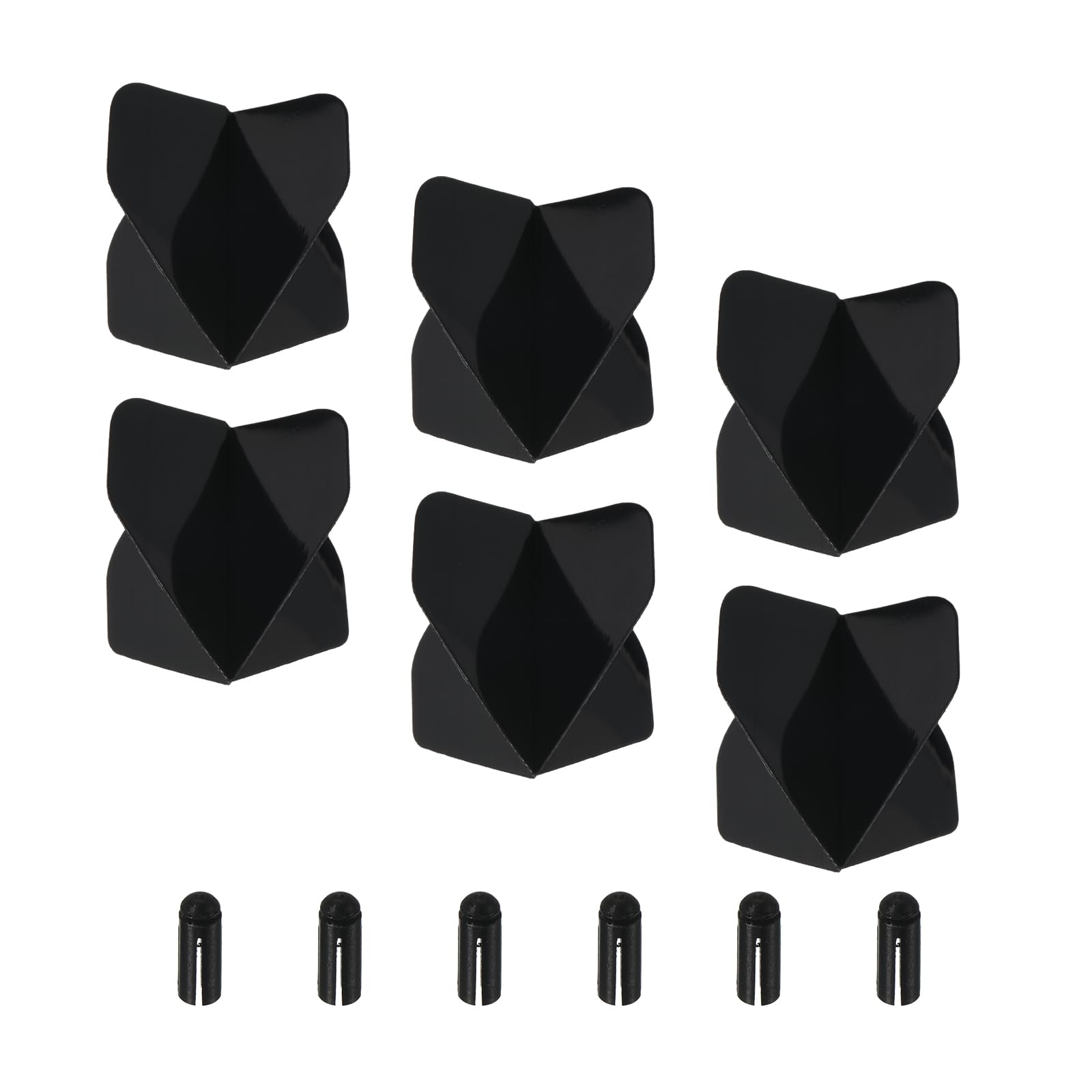 M METERXITY 6 Sets Dart Flights & Accessories - Darts Flight and 6 Flight Protector Dart Accessory Kits Apply to Soft Tip/Steel Tip (Black)