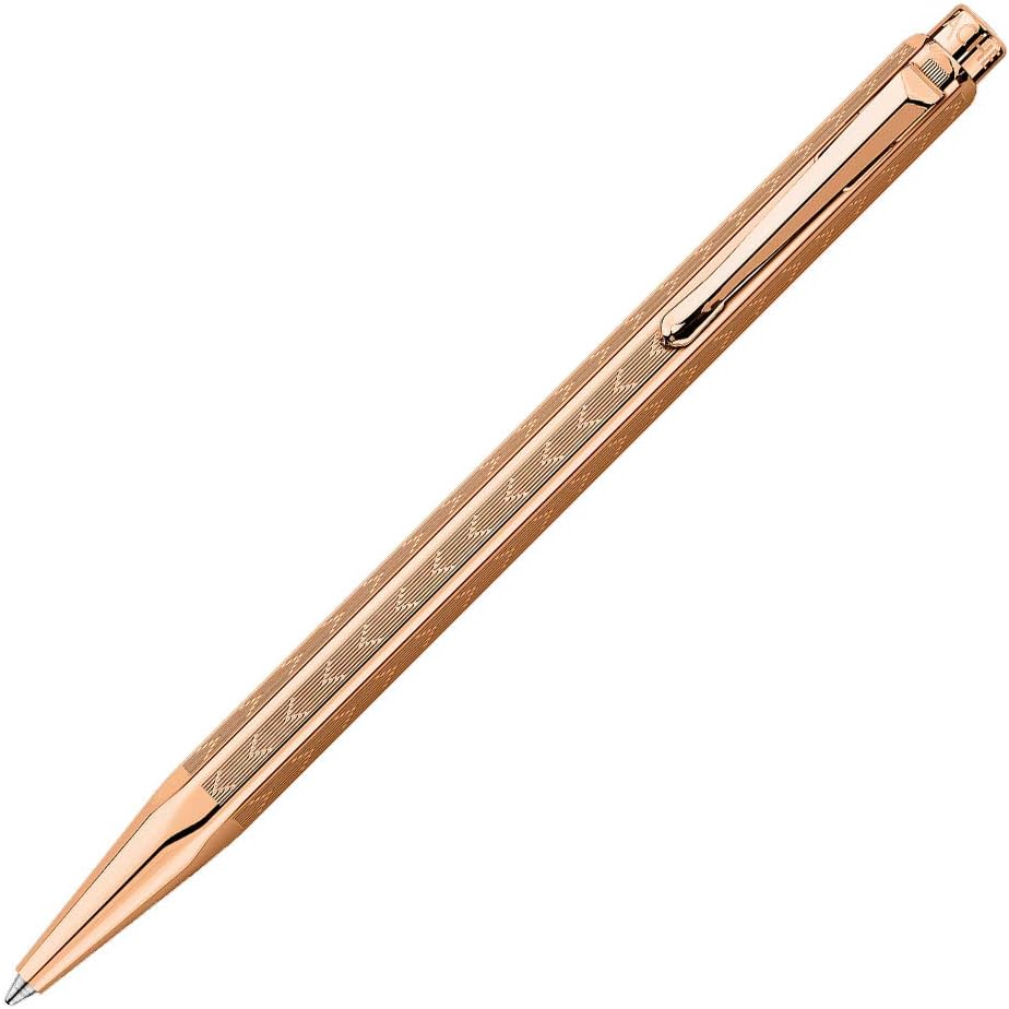 Ecridor Chevron Rose Gold Plated Ballpoint Pen, Rosegold - Rosé-vergoldet