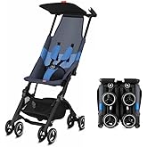 gb Pockit Air All Terrain Ultra Compact Lightweight Travel Stroller with Breathable Fabric in Night Blue , 28x17.5x39.8 Inch 