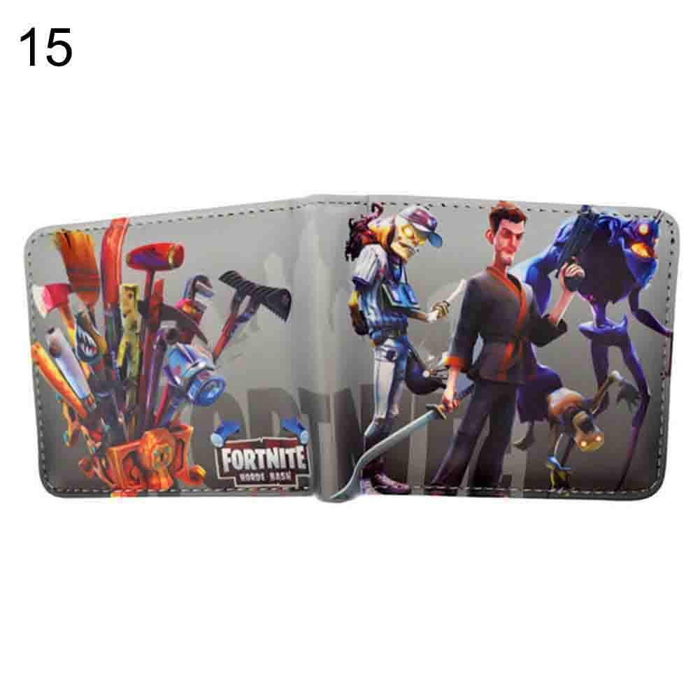 ljqqjdz mode simili cuir fortnite jeu dessin anim e imprim e carte cash portefeuille porte monnaie - monnaie fortnite