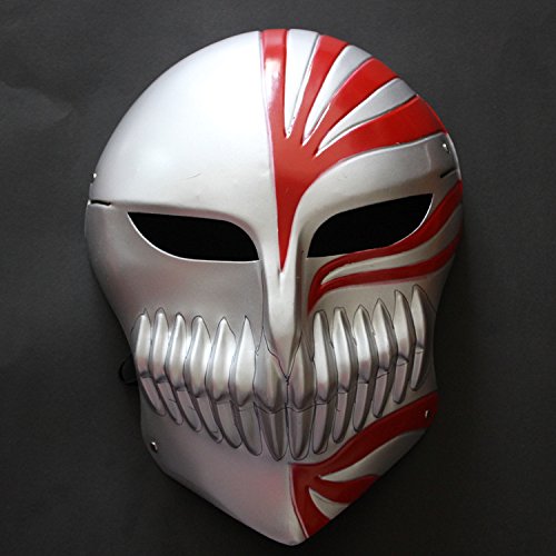 CharlyZhou's Shop Mardi Gras Masquerade Bleach Ichigo Kurosaki Full Hollow Halloween Cosplay Movie Theme Mask Fancy Dress CosPlay Bleach Kurosaki Ichigo Mask