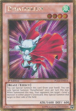 Yu-Gi-Oh! - Dynatherium (PGLD-EN014) - Premium Gold - 1st Edition - Gold Secret Rare