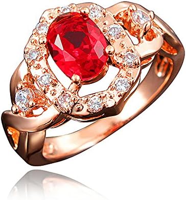Brand New Pigeon Blood Red Stone Ring Engagement Wedding Set Best Gift for Women Hot Sale