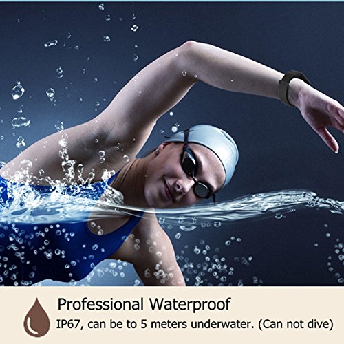 Owill Blood Oxygen Pressure Heart Rate Monitor Running Jogging Pedometer Waterproof Smart Watch Band Bracelet (Black) - Thumbnail 6