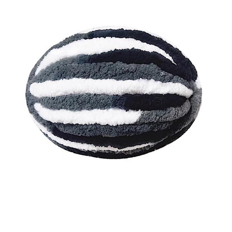 Yarn Knitting Yarn Soft Chunky Wool Crochet Ball Craft Multi Color Bulky Crochet 250g, for Blanket DIY Craft Multicolour Black-White