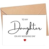 AcevedoDesign To My Daughter On My Wedding Day Card - To My Daughter Card - Wedding Day Card To Daughter - Card For Daughter On My Wedding Day - Wedding Congratulations Card