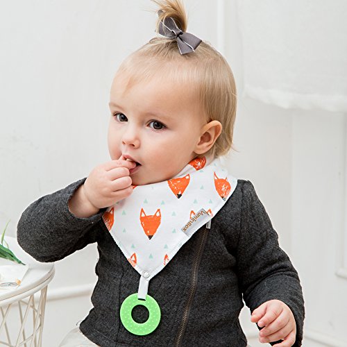 Baby Bandana Drool Bibs and Teething Toys Made with 100% Organic Cotton, Super Absorbent and Soft Unisex (Vuminbox) (10 -Pack Unisex)