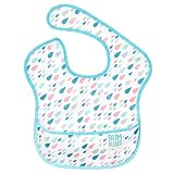 Bumkins SuperBib, Baby Bib, Waterproof, Washable, Stain and Odor Resistant, 6-24 Months - Raindrops