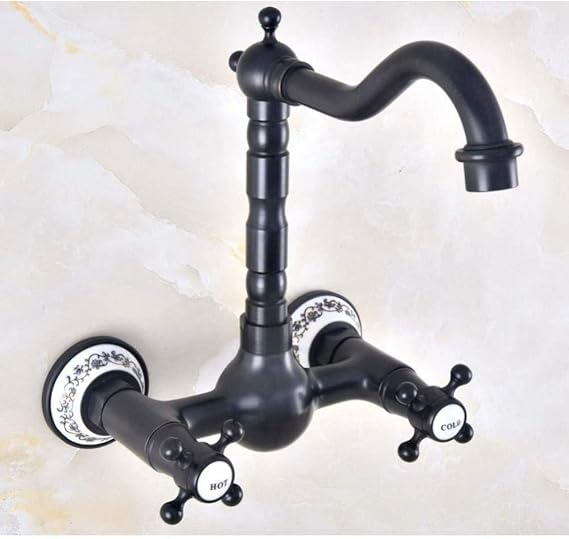 Grifo Grifos Para Fregadero Grifo De Latón Negro Frotado En Baño De