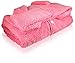 KAL Microfiber Hooded Baby Wrap Pie Wrap Bathroom Drying Robes with 3m Scotchgard Proctection, Pink