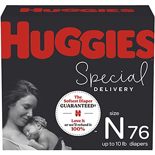 Hypoallergenic Newborn Baby Diapers, 76 Ct, Huggies Special Delivery