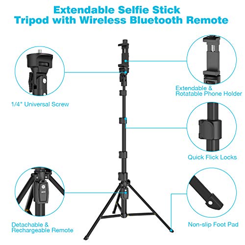image for LEKNES Selfie Stick Tripod,54