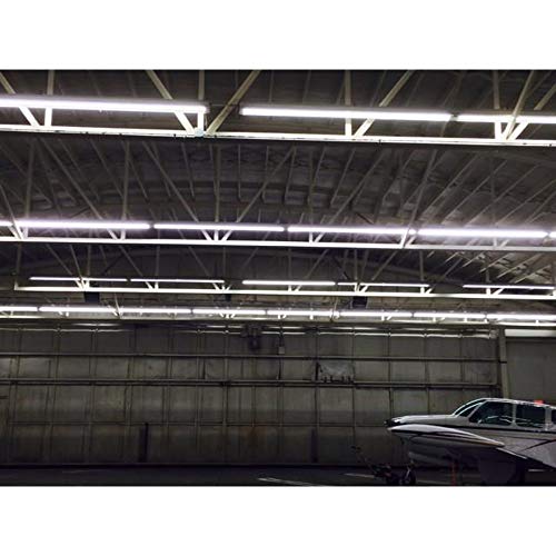 8FT T8 FA8 5000K LED Light Tube 45W Replacement 100W Fluorescent Lamp Shop Light Bulb, Single Pin FA8 Base Dual-Ended Power Daylight White Clear Cover, AC 85-265V 4 Pack - Thumbnail 6