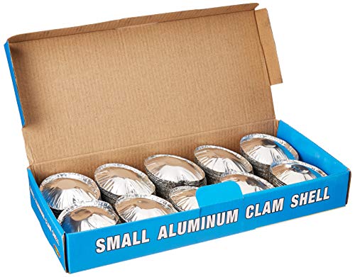 3 Disposable+Aluminum+Appetizers+Oysters+Clam+Shell