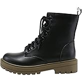 Soda Women Combat Army Military Motorcycle Riding Platform Boots Side Zipper Firm-S