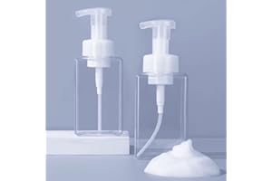 2 PCS-Foaming Soap Dispenser, Hand Soap Dispenser, Refillable Foam Liquid Hand Soap Empty Plastic Pump Bottle Container for B