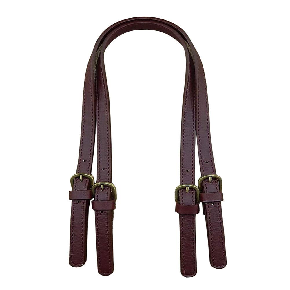 Asudaro Set of 2 Carry Straps Bag Handle PU Leather Bag Handles Shoulder Strap Bag Hanger Handbag Strap Replacement Handle Shoulder Straps Leather Strap DIY Bag Accessories 65-71 cm, Matte Red Wine,