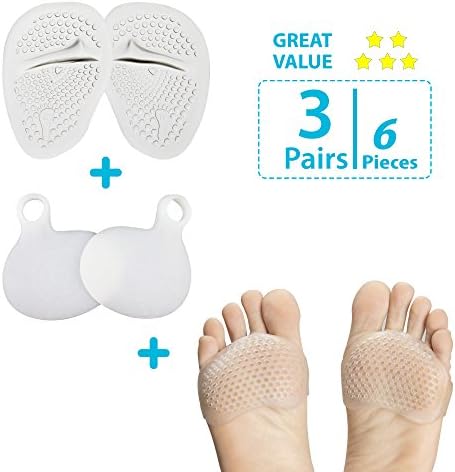Foot Pads | 2 Pairs | Ultra Soft, Smooth, Incredibly Comfy Gel Foot Pads | Metatarsal & Morton’s Neuroma | Small Food Pads For Athletes & The Everyday Working Person | Customer Care Promise Guarantee
