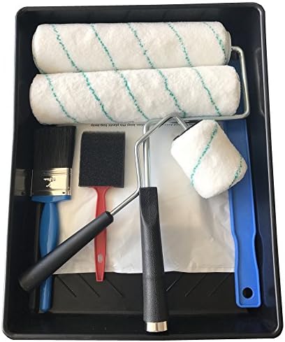 FW-BRUSH 10PCS paint roller ,paint roller frame, paint tray, paint brush kit