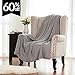 Bedsure Knitted Throw Blanket for Sofa and Couch, Lightweight, Soft & Cozy Knit Throws - Grey, 50 x 60 inches